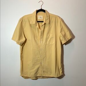 La Paz Short-Sleeve Button-Down Shirt in Pale Yellow